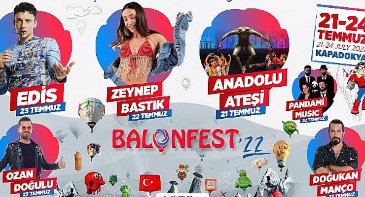 3. Uluslararası Kapadokya Balon Festivali  “Balonfest’22”  21-24 Temmuz Tarihleri Arasında Gerçekleştirilecek