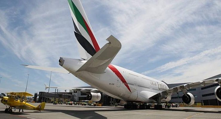 Emirates A380 Yeni Zelanda’ya iniş yaptı