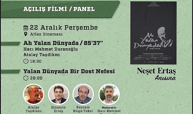 Kızılay Dostluk Kısa Film Festivali &apos;Neşet Ertaş' ile açılıyor