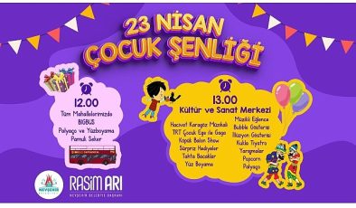 Nevşehir Belediyesi tarafından 23 Nisan Ulusal Egemenlik ve Çocuk Bayramı dolayısıyla hazırlanan etkinliklerle çocuklar bayram coşkusunu doyasıya yaşayacak